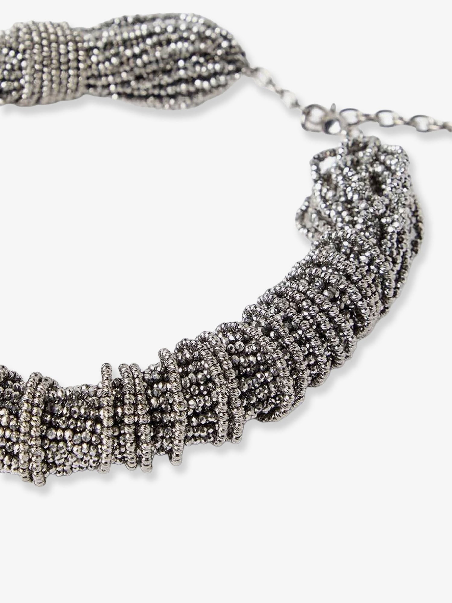 Glass and sterling 925 silver choker