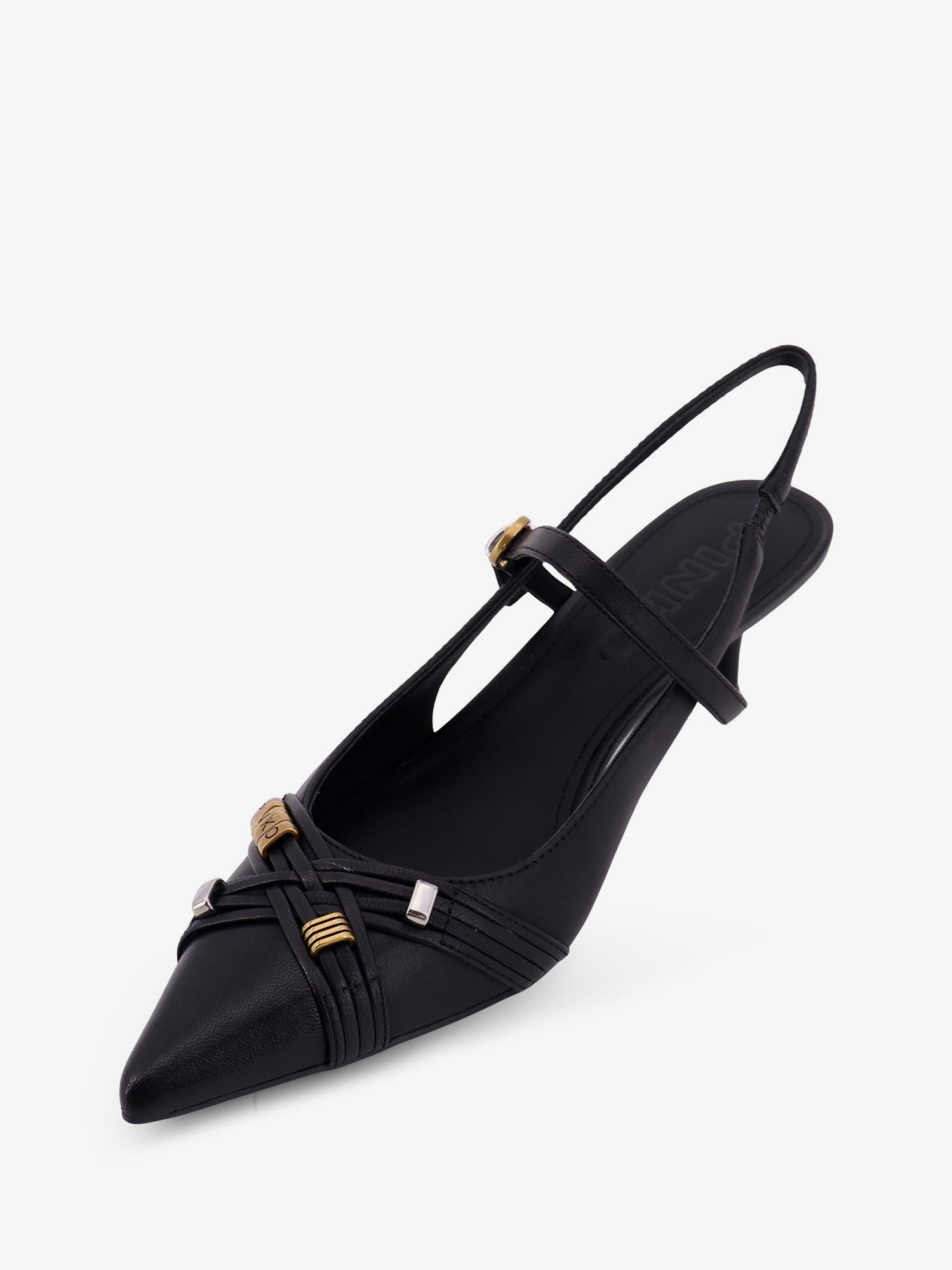 Pinko - Gloria 18 leather pumps with metal lettering detail gloria-18-leather-pumps-with-metal-lettering-detail_37b4697e-3083-41af-aed6-c47c1c78eb09