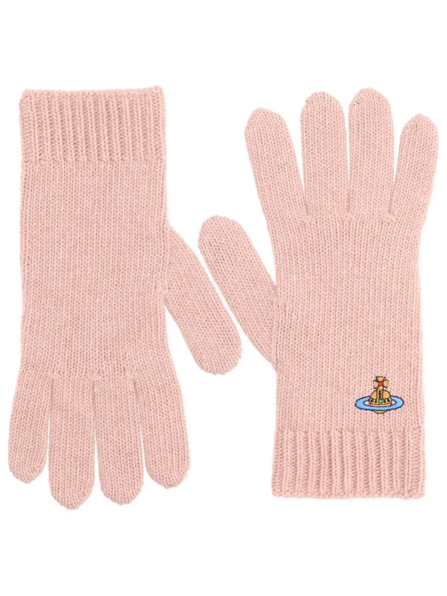 Vivienne Westwood GLOVES WITH ORB EMBROIDERY