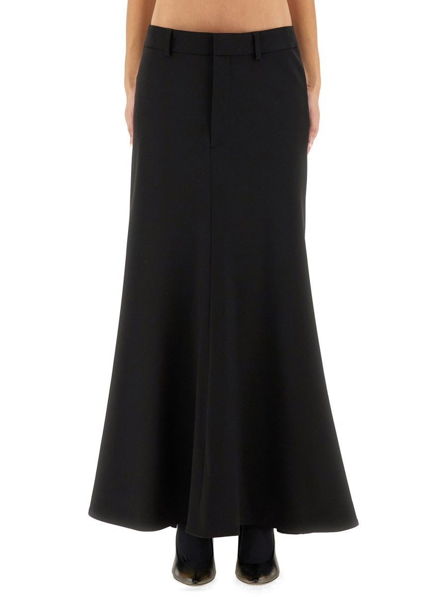 "GODET" MAXI SKIRT