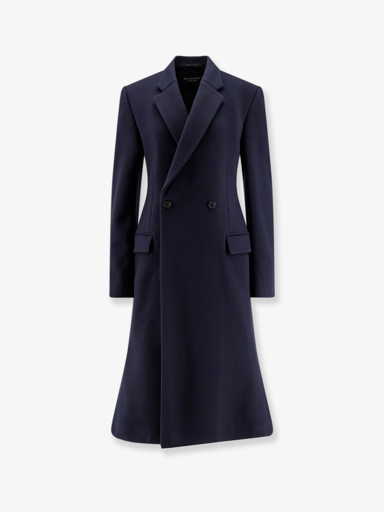 Godet Midi double-breasted wool coat