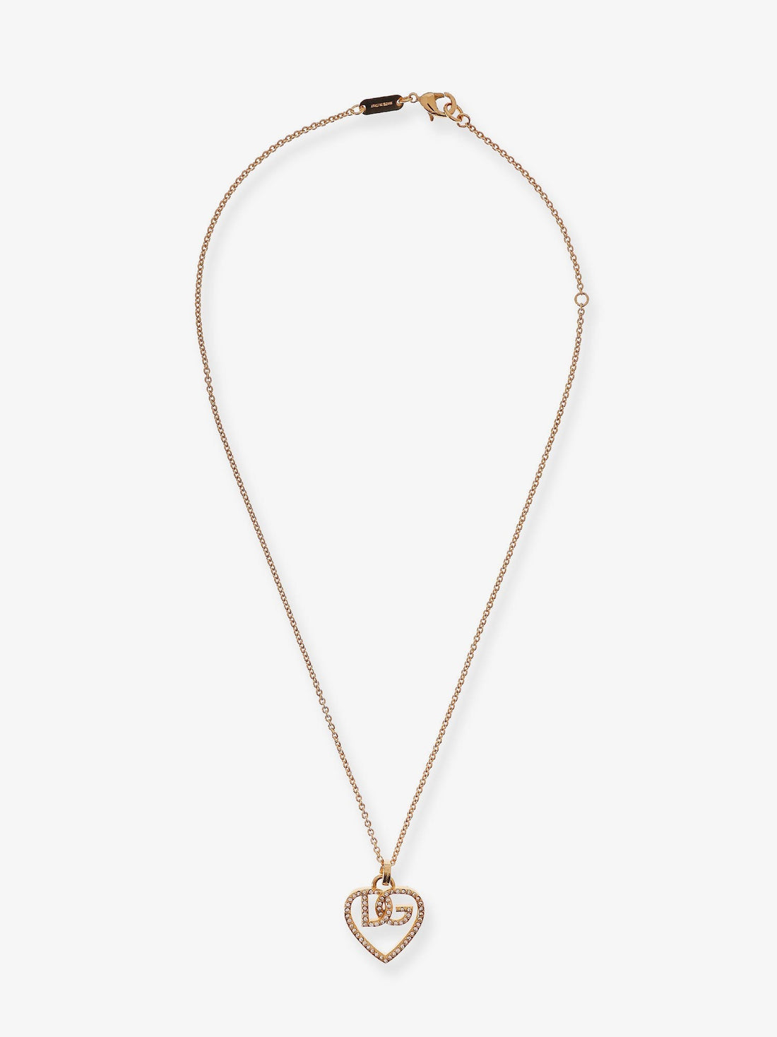 Dolce & Gabbana Gold brass necklace with rhinestones