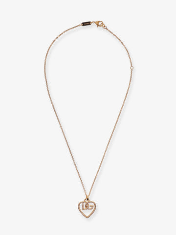 Dolce & Gabbana Gold brass necklace with rhinestones