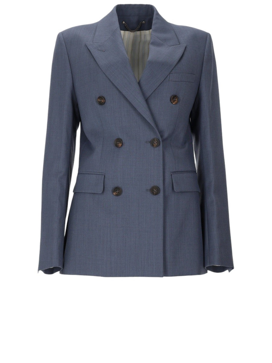 Golden Goose - Double-Breasted Blazer - Grey golden-goose-double-breasted-blazer-baby-blue-front-jpg