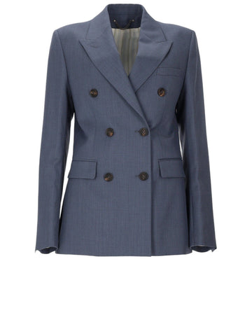 Golden Goose - Double-Breasted Blazer - Grey golden-goose-double-breasted-blazer-baby-blue-front-jpg