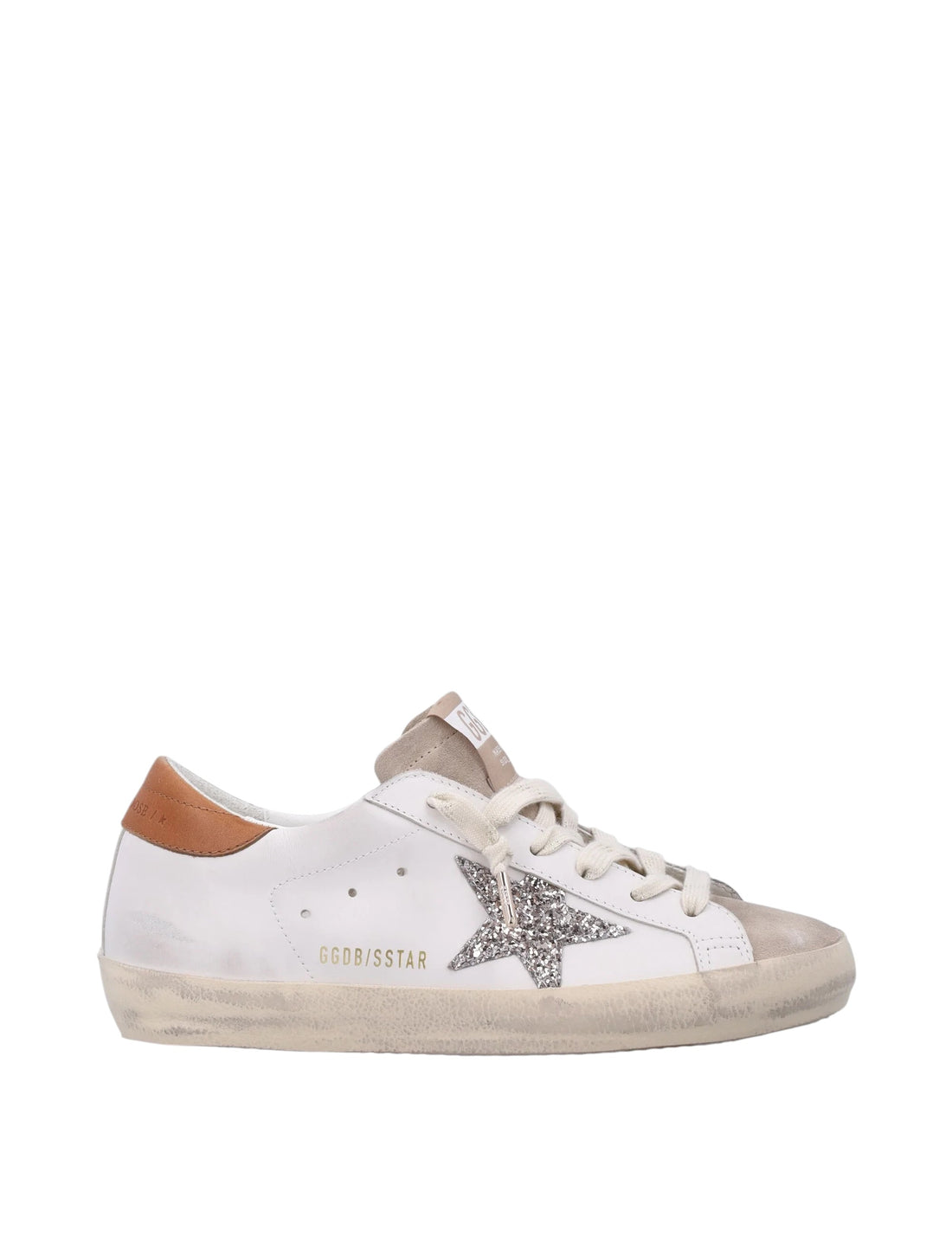 Golden Goose - SNEAKER "SUPER-STAR" golden-goose-super-star-silver-glitter-star-white-side-jpg
