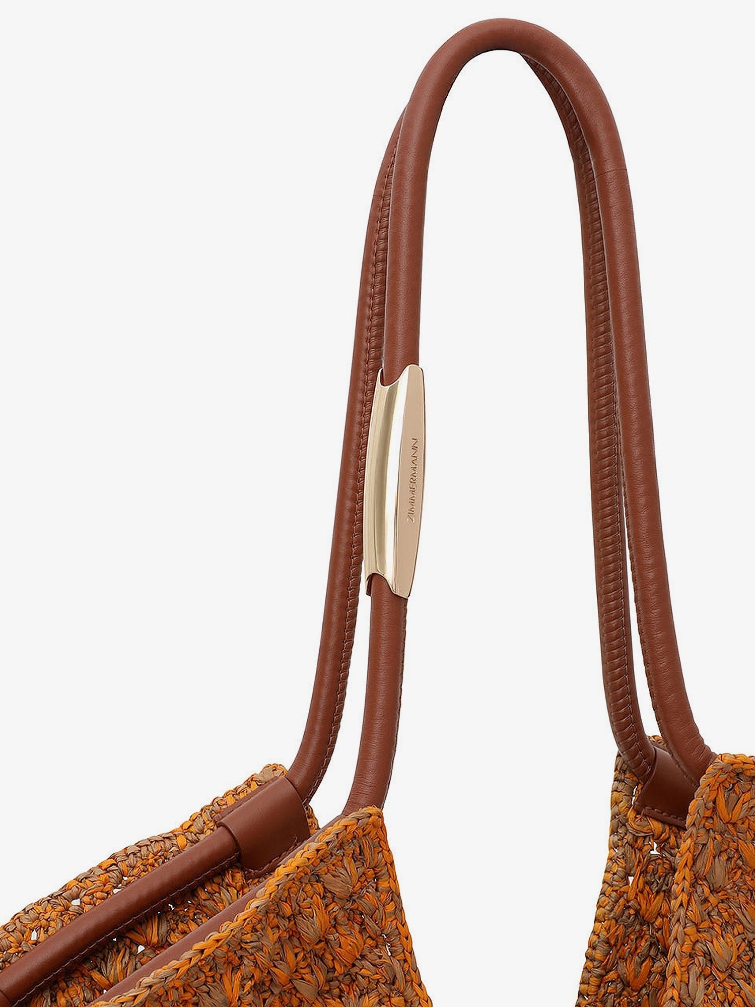 ZIMMERMANN ZIMMERMANN - Golden Time rafia shoulder bag with fringe