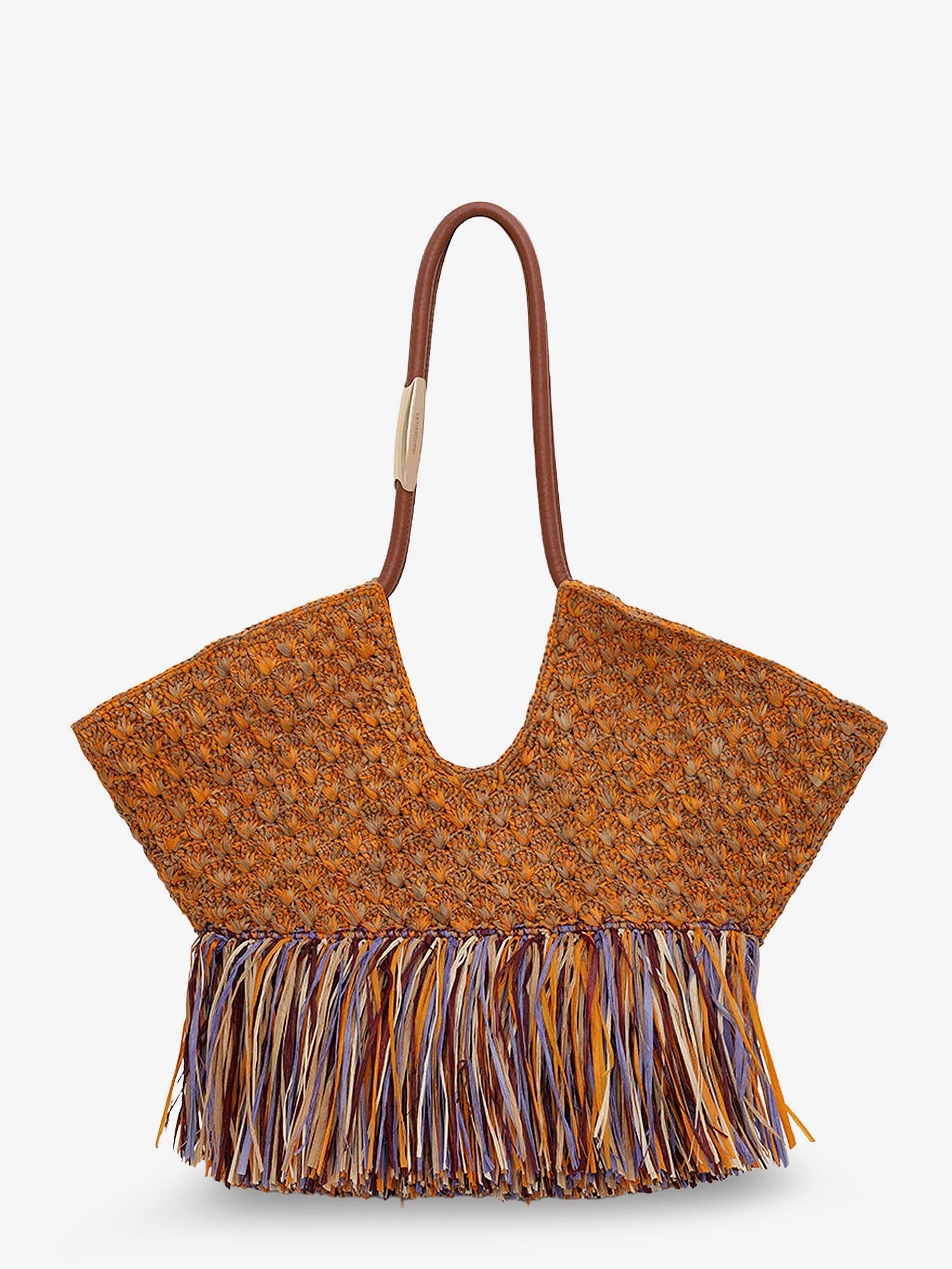ZIMMERMANN ZIMMERMANN - Golden Time rafia shoulder bag with fringe