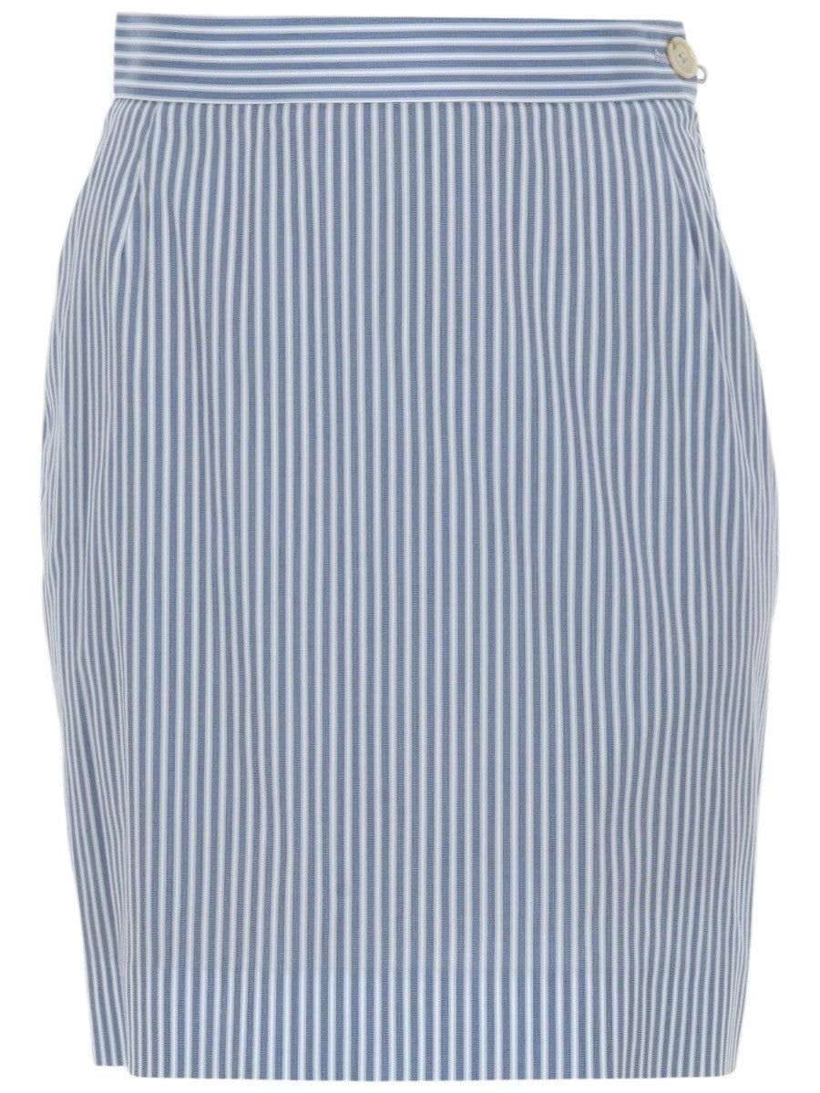 Vivienne Westwood - GONNA "CROTCH 45" klosmo-pinstripe-skirt-blue-white-cotton-blend-a1b2c3