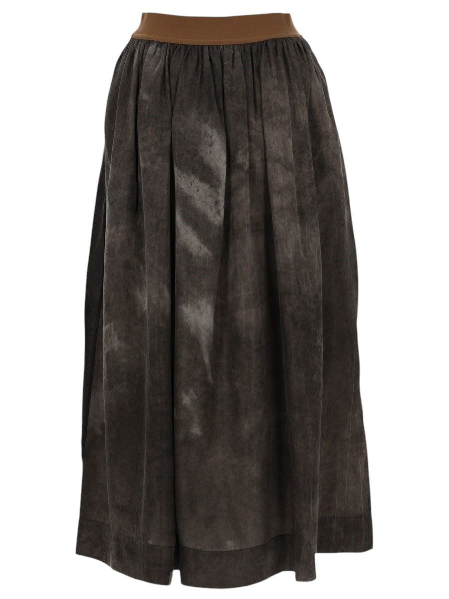 UMA WANG - Dark Brown GILLIAN Midi Skirt