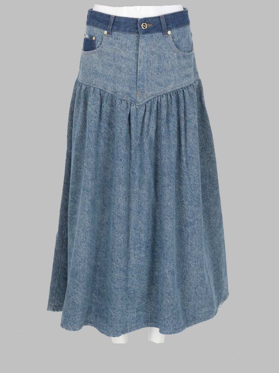 GANNI GANNI - GONNA IN DENIM PATCHWORK