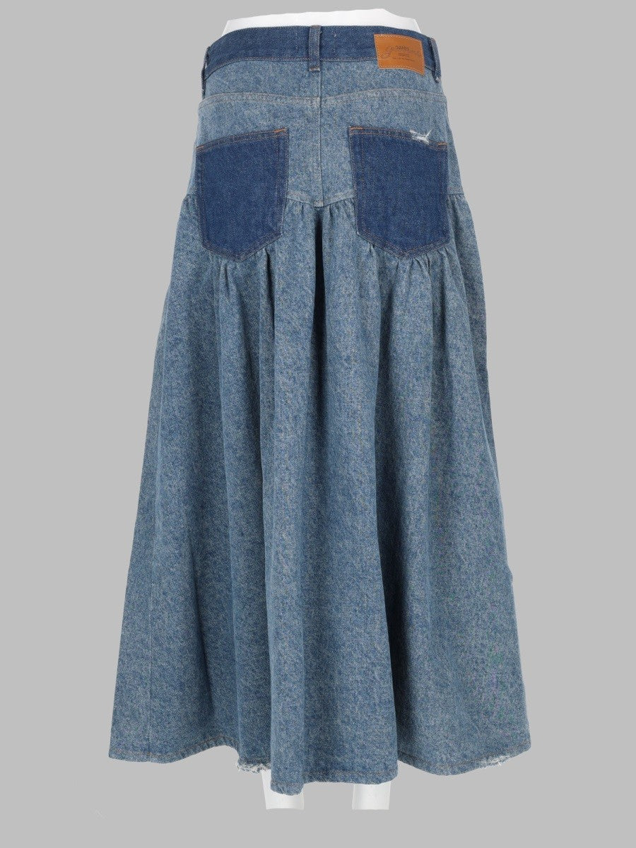 GANNI GANNI - GONNA IN DENIM PATCHWORK