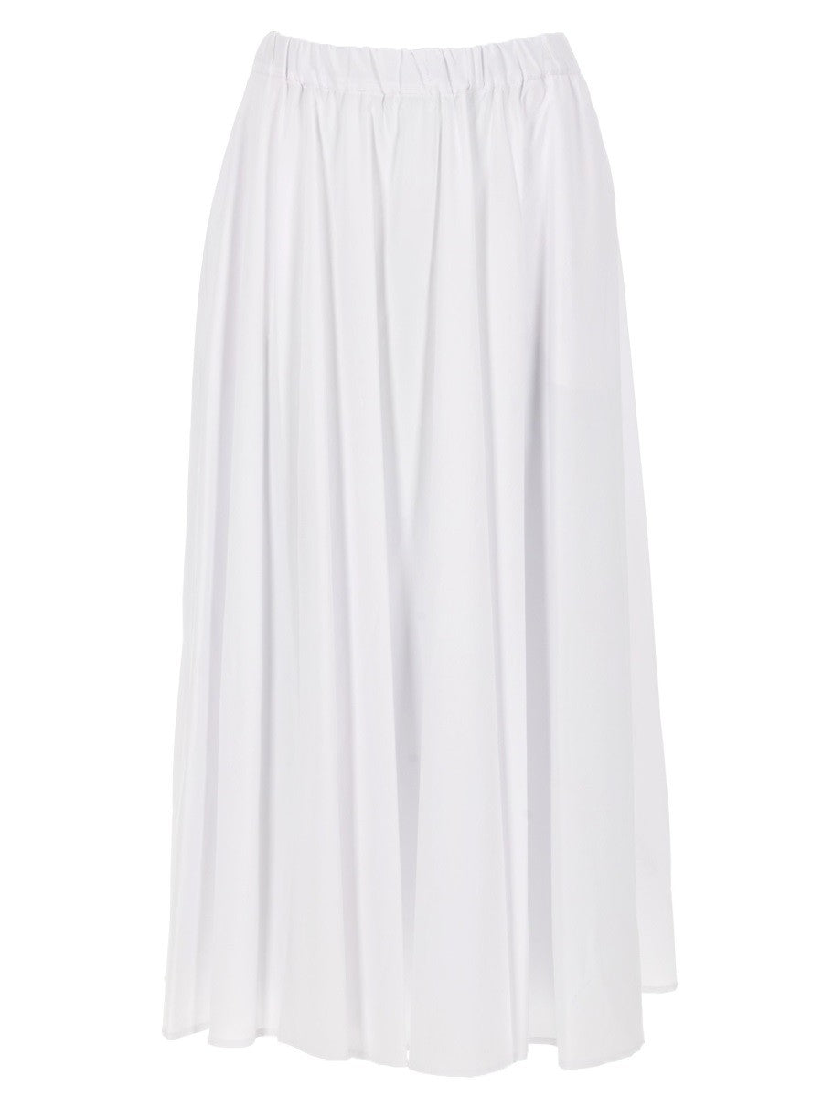 ASPESI GONNA IN POPELINE DI COTONE E NYLON STRETCH
