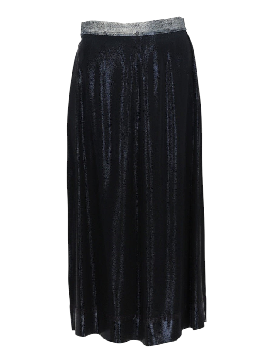 Maison Margiela - Silk Blend Midi Skirt Black 42