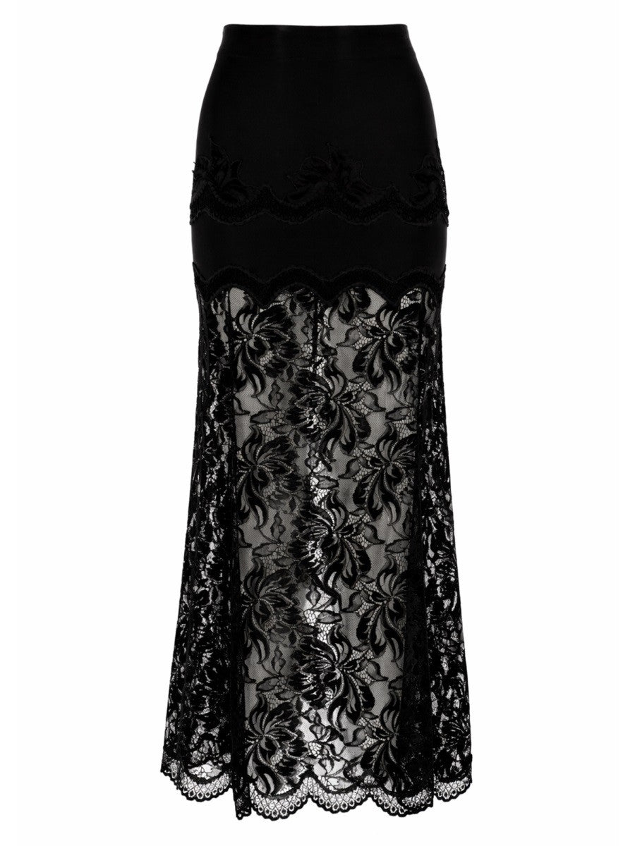 RABANNE RABANNE - GONNA MIDI IN PIZZO
