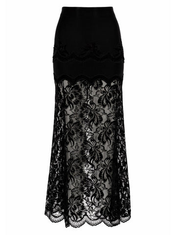 RABANNE RABANNE - GONNA MIDI IN PIZZO