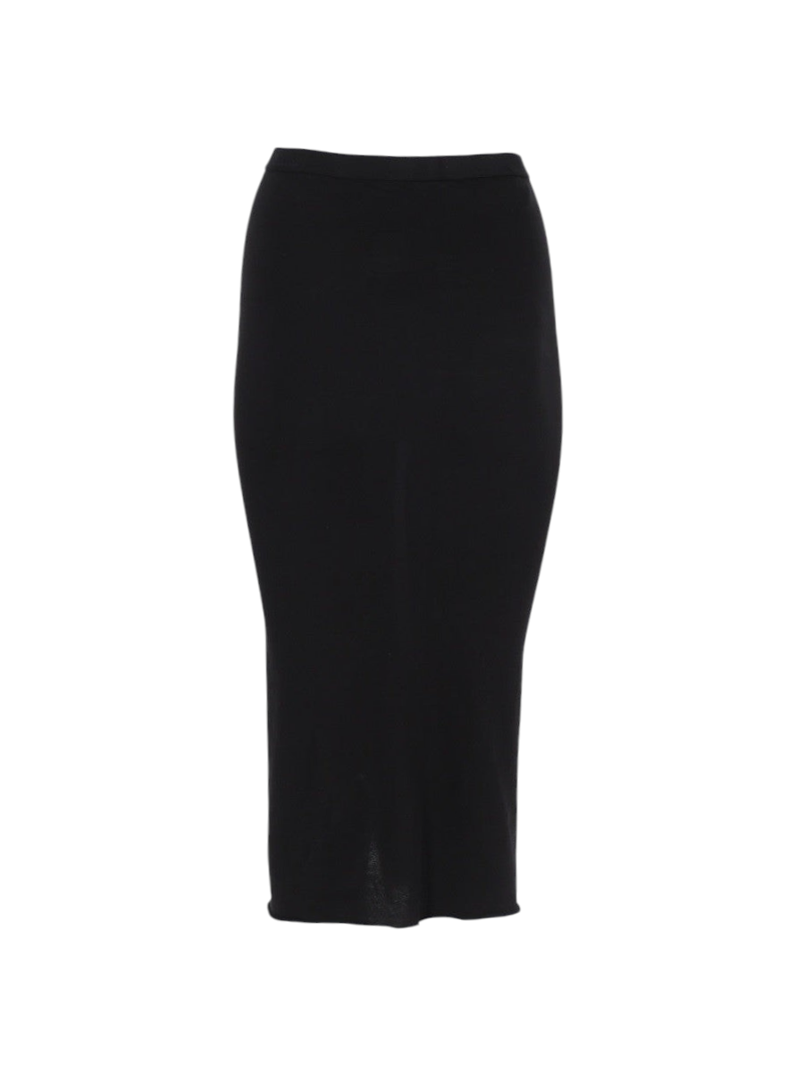 RICK OWENS DRKSHDW - Pull-On Sliced Pillar Cotton Skirt