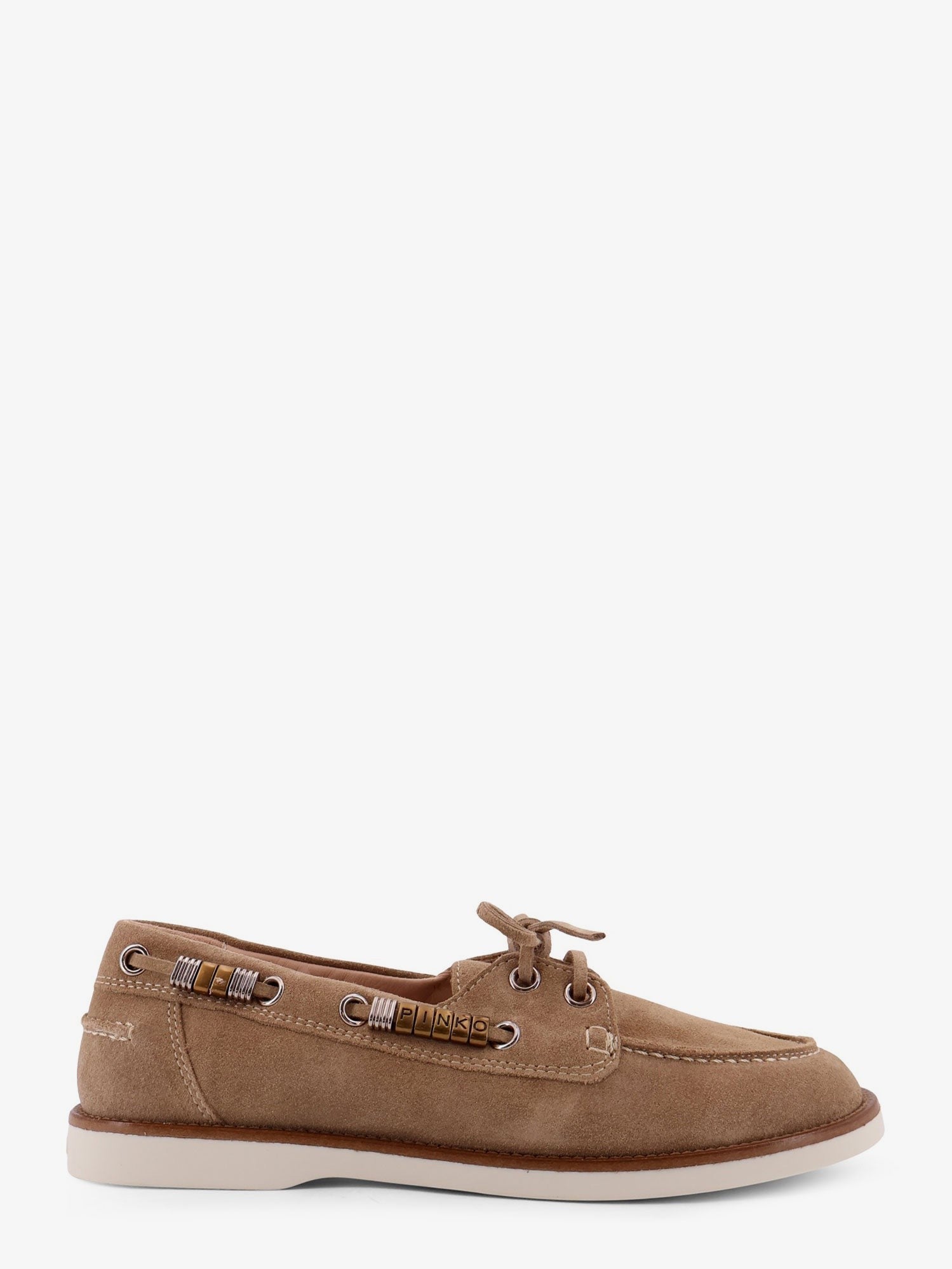 Pinko - Grace suede loafers with metal lettering logo grace-suede-loafers-with-metal-lettering-logo_49ad8dae-b67d-43cf-9d0c-33dcef9e0c23