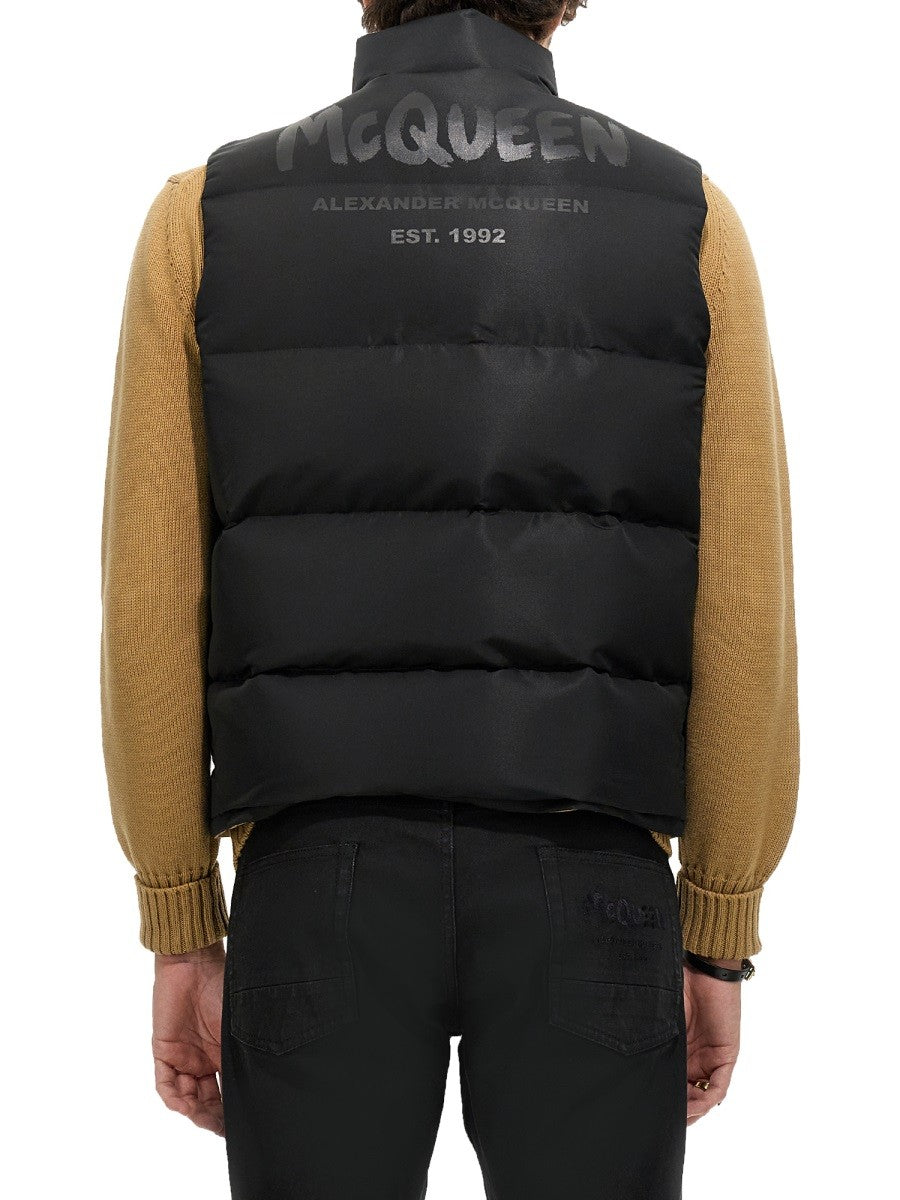 Alexander Mcqueen Alexander Mcqueen - GRAFFITI LOGO PRINT DOWN VEST