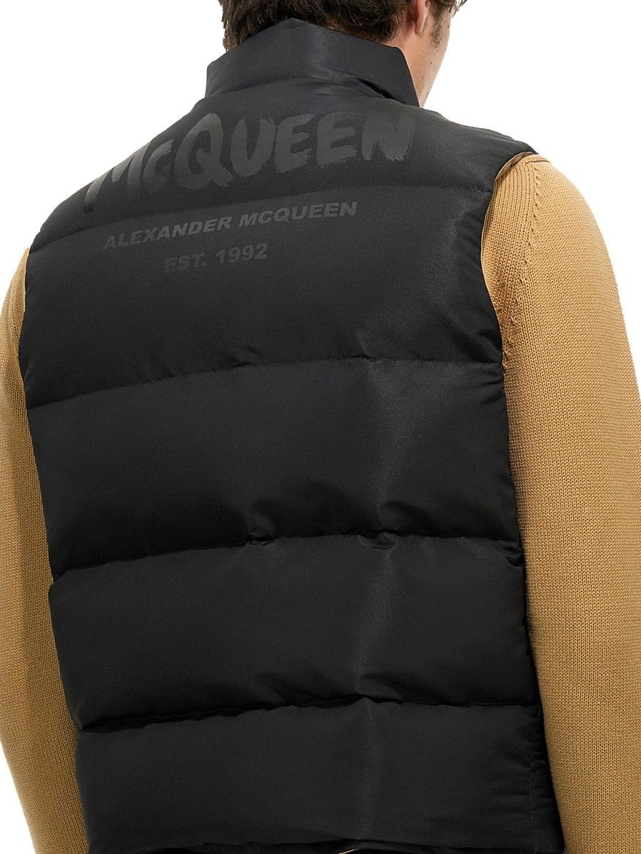 Alexander Mcqueen Alexander Mcqueen - GRAFFITI LOGO PRINT DOWN VEST