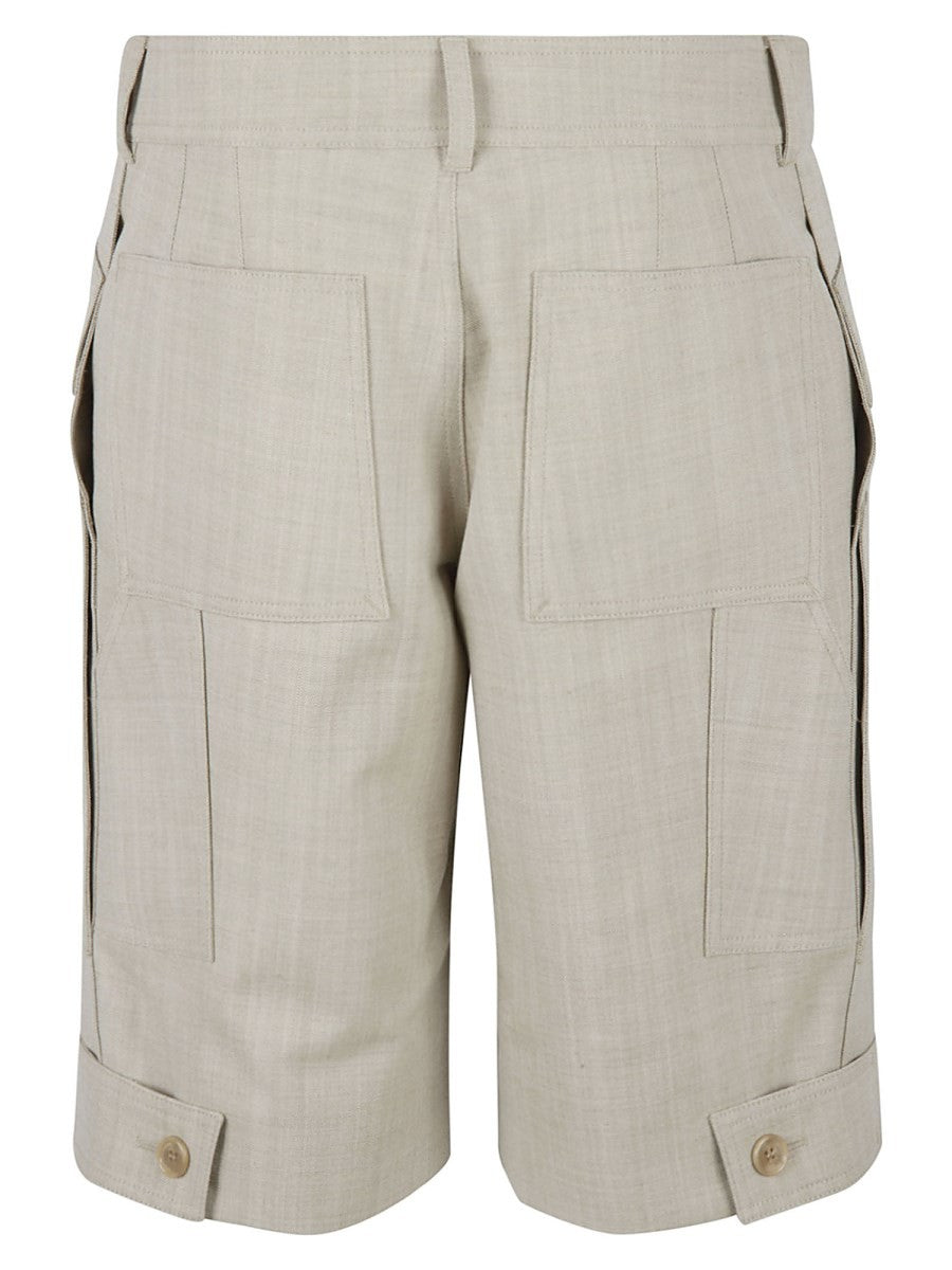 GRAIN DE POUDRE WOOL BERMUDA SHORTS