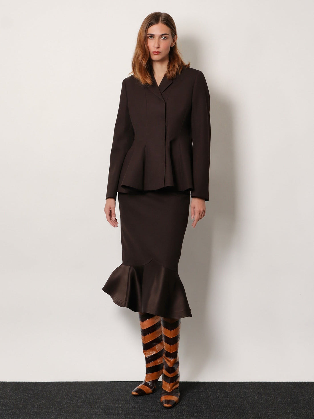 Grain-de-poudre wool blazer