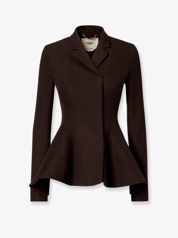 Grain-de-poudre wool blazer