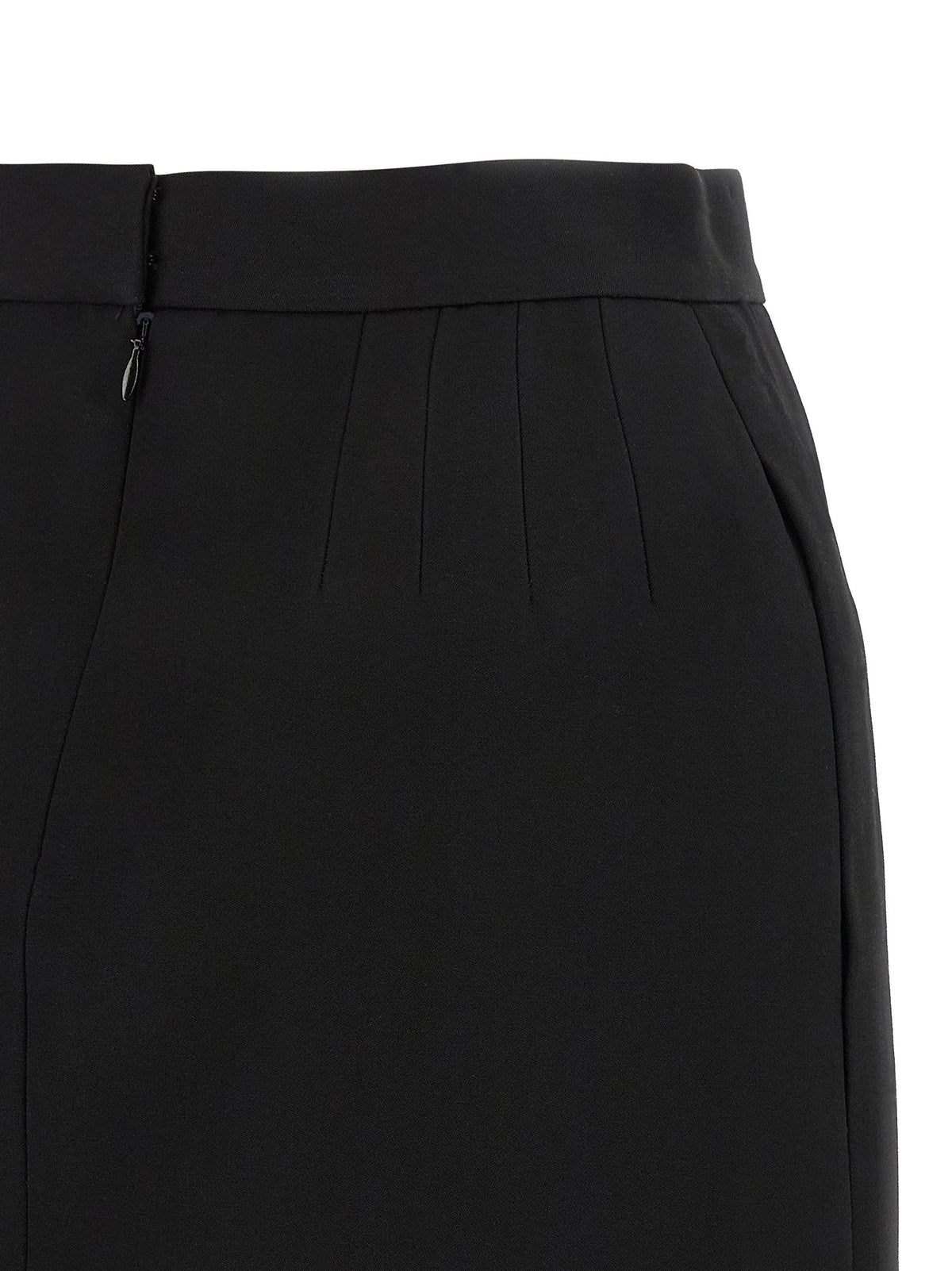 Versace - Grain De Poudre wool skirt