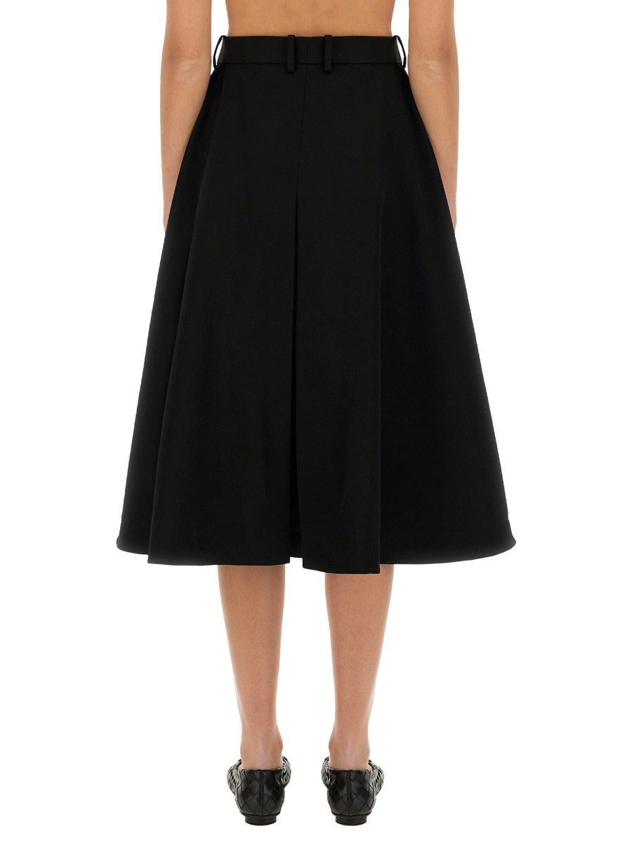 GRAIN DE POUDRE WOOL SKIRT
