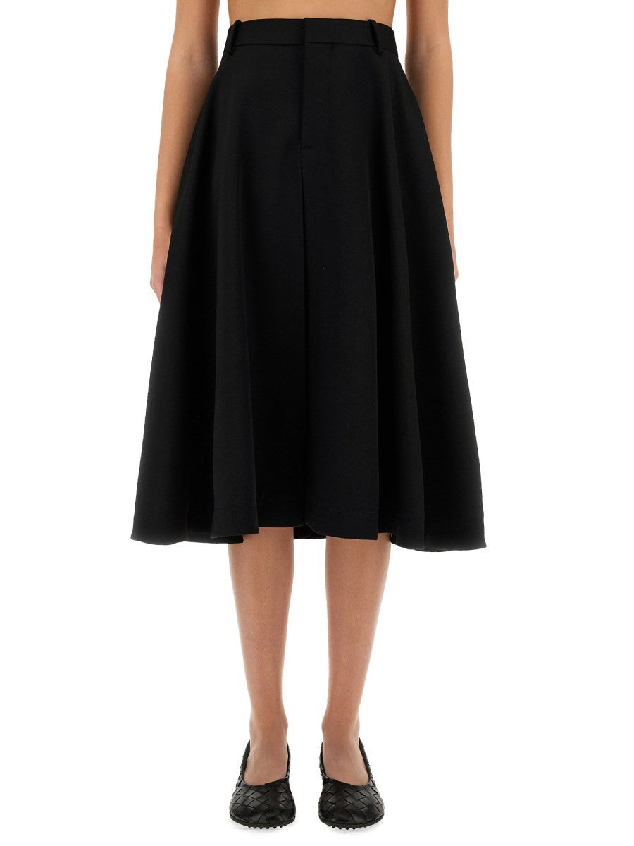 GRAIN DE POUDRE WOOL SKIRT