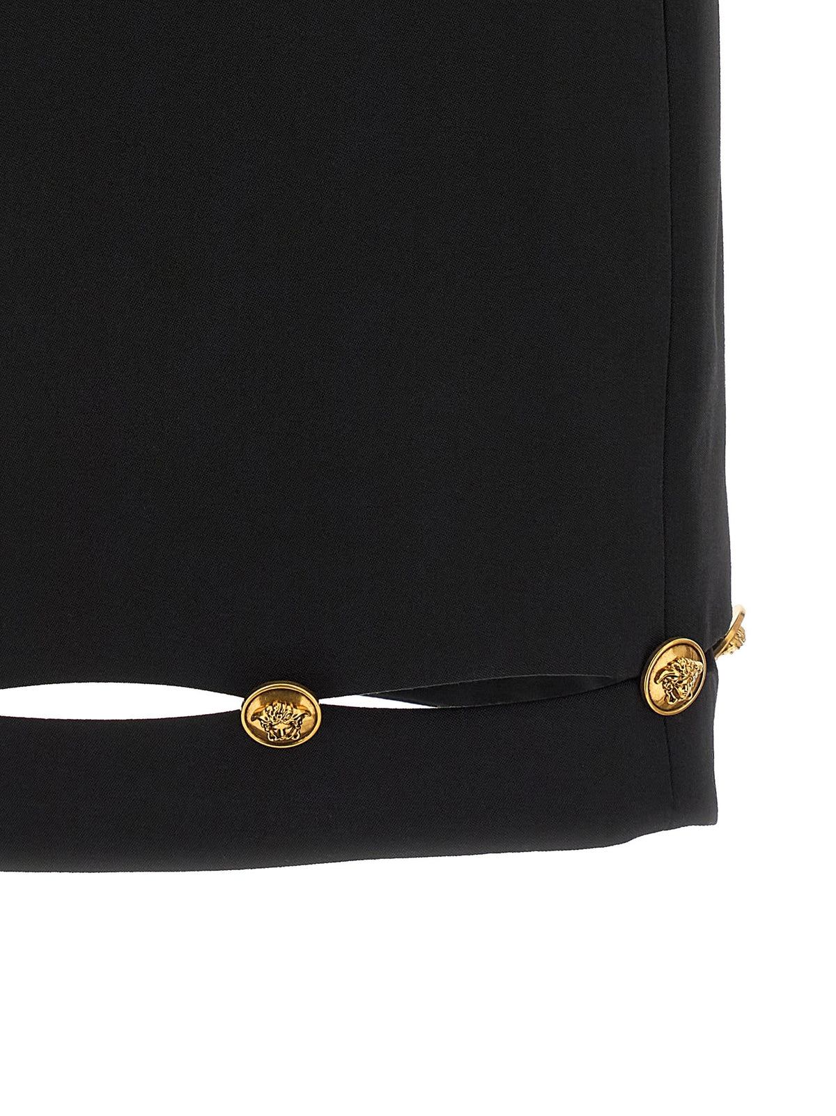 Versace - Grain De Poudre wool skirt