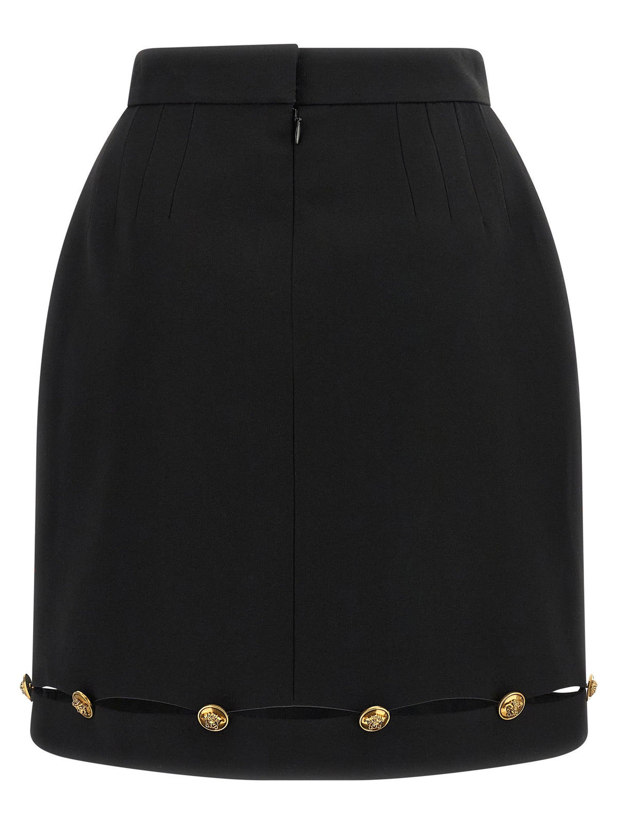 Versace - Grain De Poudre wool skirt