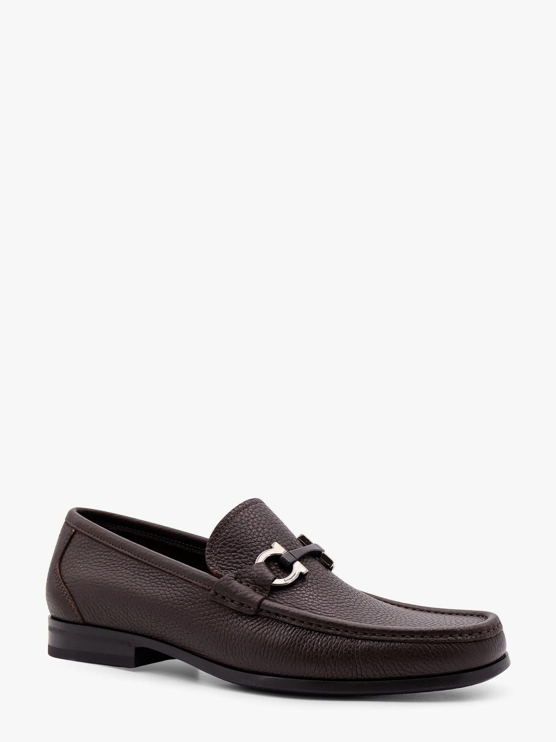 Grandioso leather loafer with gancini detail