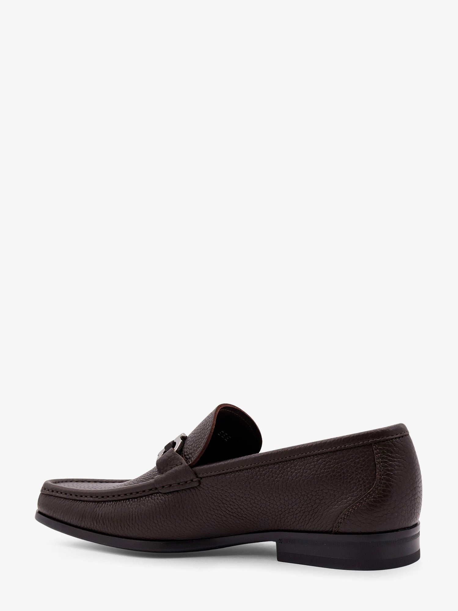 Grandioso leather loafer with gancini detail