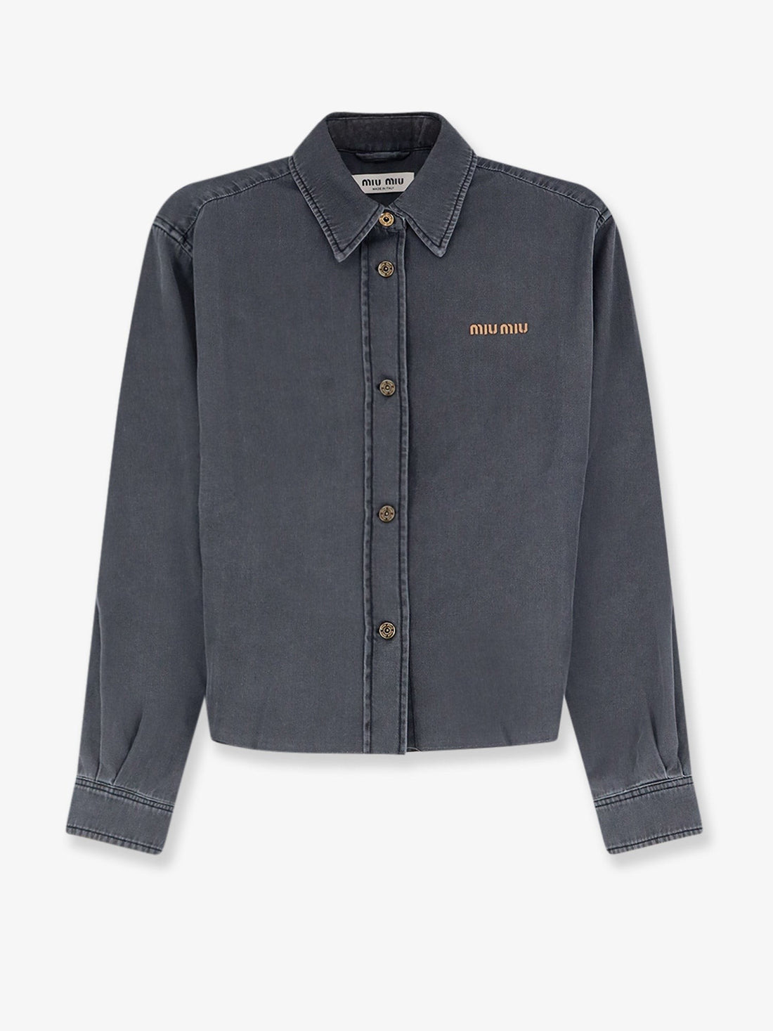 Miu Miu - Grey Light Denim Shirt grey-light-denim-shirt_12ecf555-318e-49a3-8cf7-041047db433d