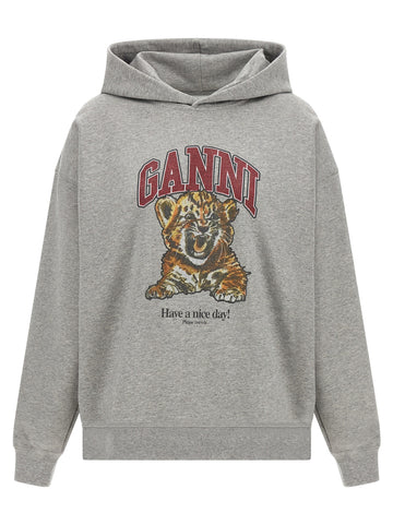 GANNI - 'Grey Tiger' hoodie