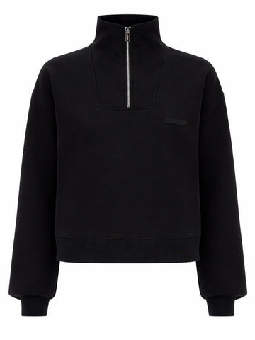 GROSGRAIN SWEATSHIRT WITH TURTLENECK