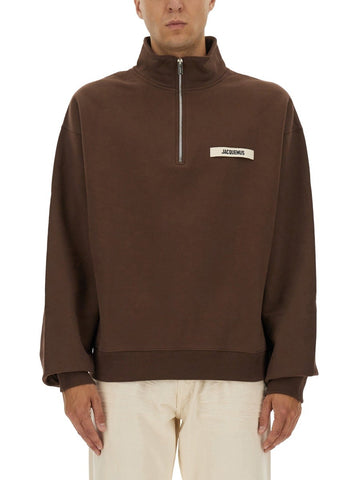 GROSGRAIN SWEATSHIRT WITH TURTLENECK