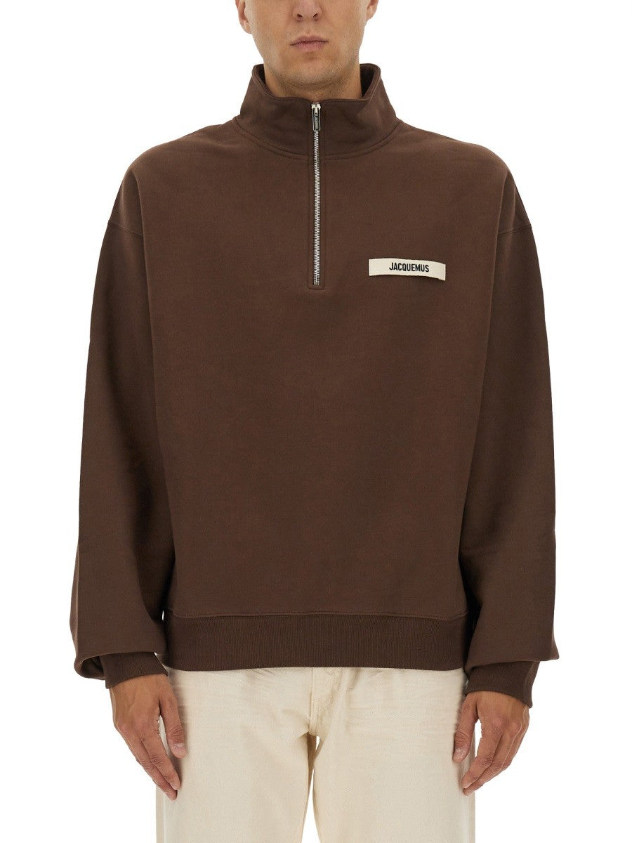 GROSGRAIN SWEATSHIRT WITH TURTLENECK