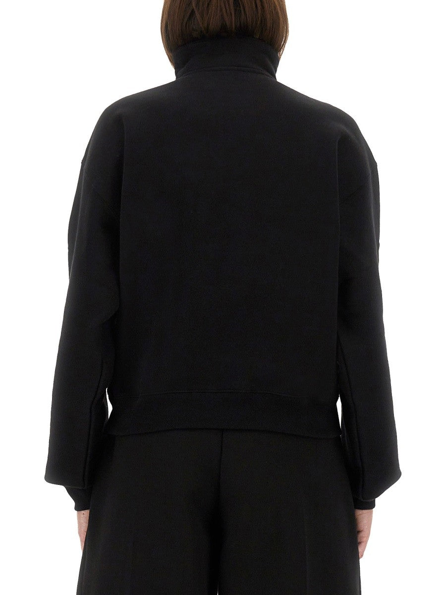 GROSGRAIN SWEATSHIRT WITH TURTLENECK
