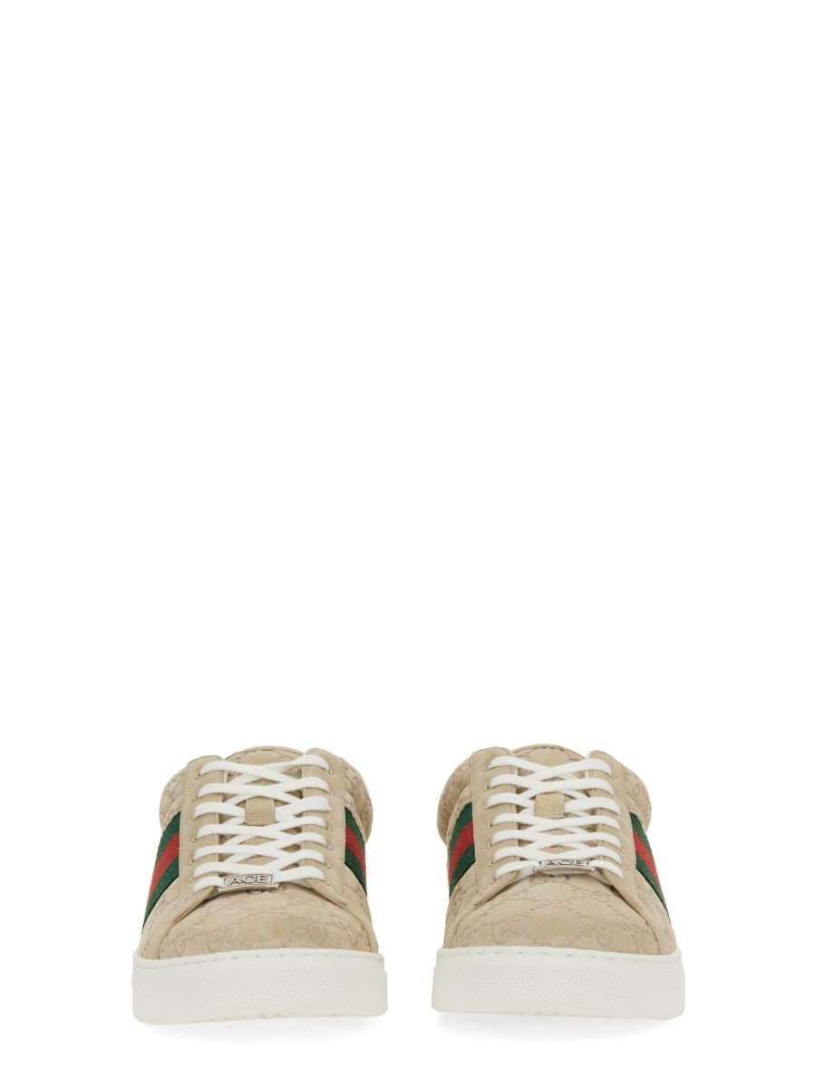 GUCCI ACE SNEAKER WITH WEB DETAIL