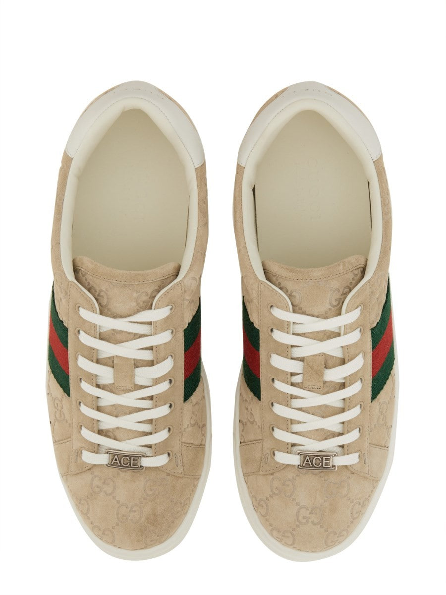 GUCCI ACE SNEAKER WITH WEB DETAIL