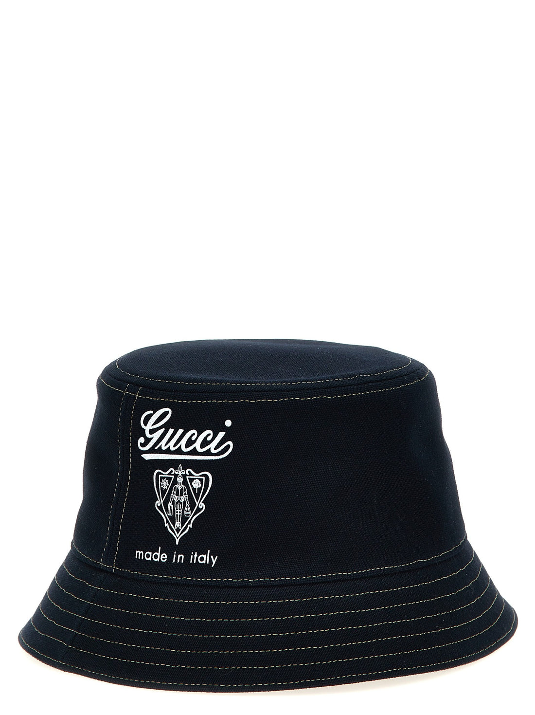Gucci - Gucci coat of arms bucket hat Blue