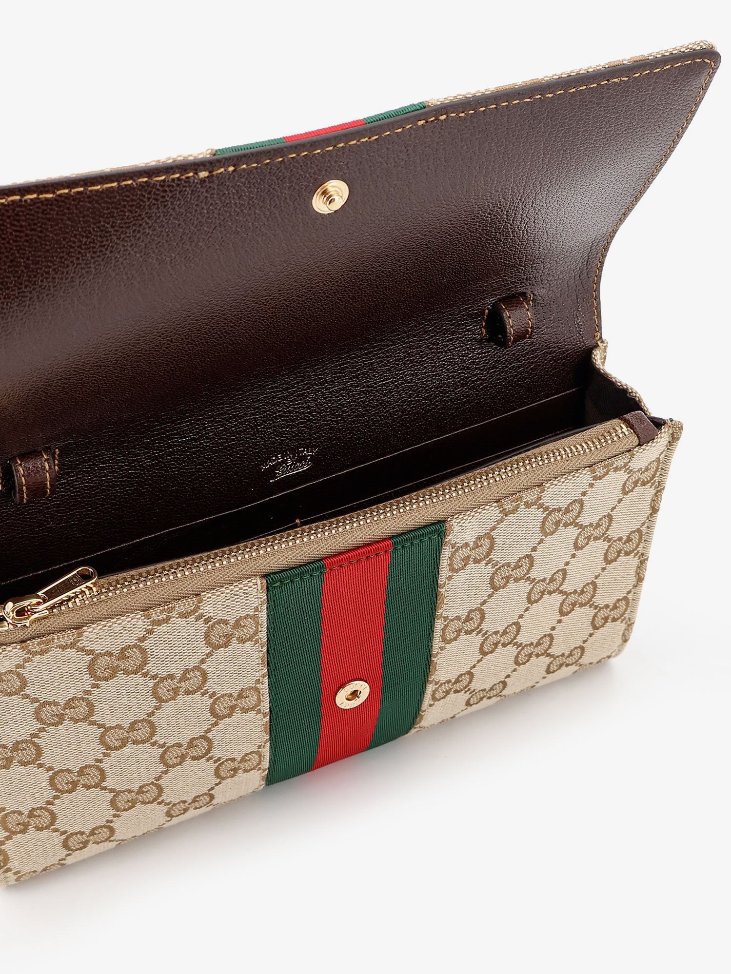 Gucci Gucci - Gucci Horsebit Web GG fabric wallet