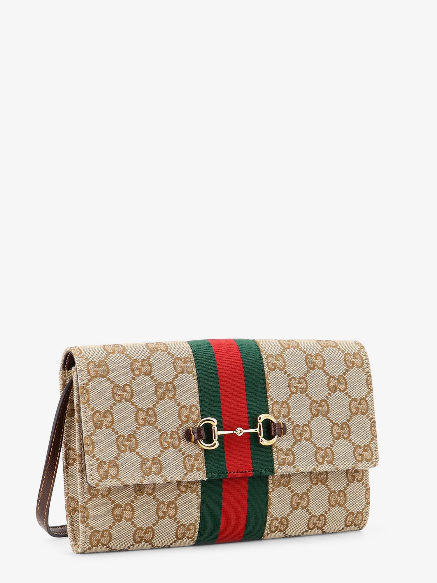 Gucci Gucci - Gucci Horsebit Web GG fabric wallet