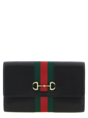 Gucci - 'Gucci Horsebit Web' wallet on chain