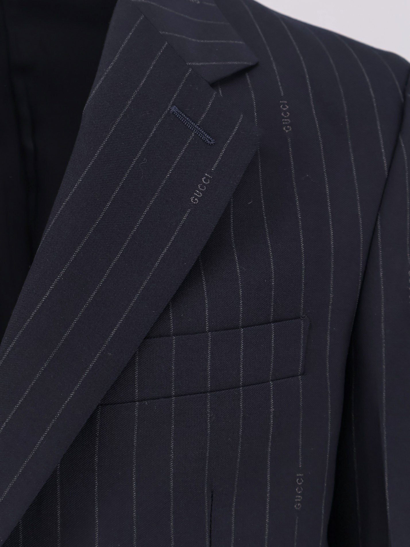 Gucci Gucci - Gucci pinstripe wool single-breasted blazer
