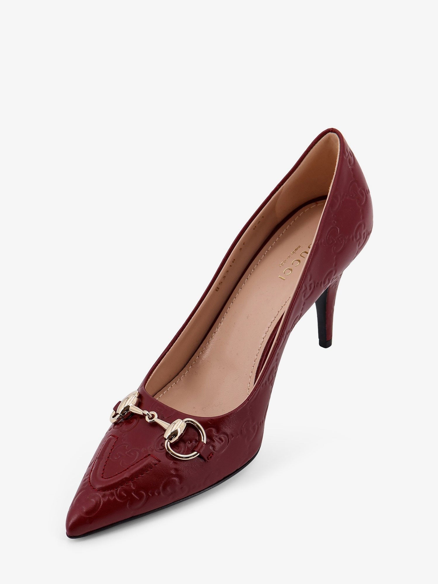 Gucci Gucci - Gucci Rosso Ancora GG leather décolleté