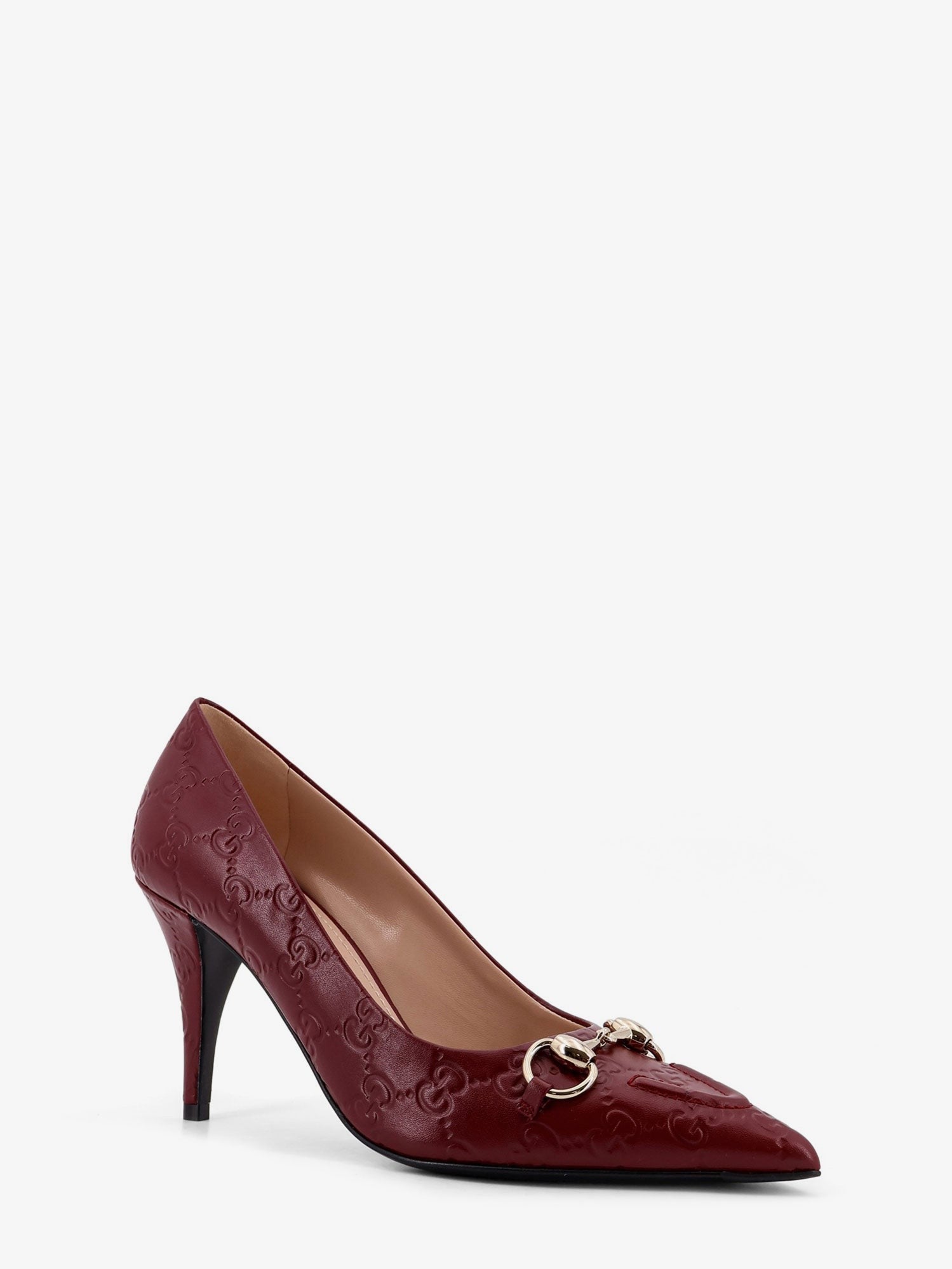Gucci Gucci - Gucci Rosso Ancora GG leather décolleté