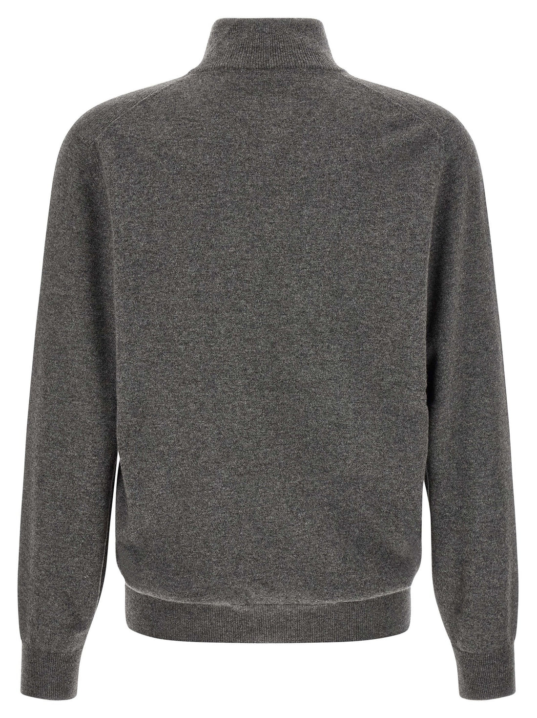 Brunello Cucinelli - Half-zip cashmere sweater gray